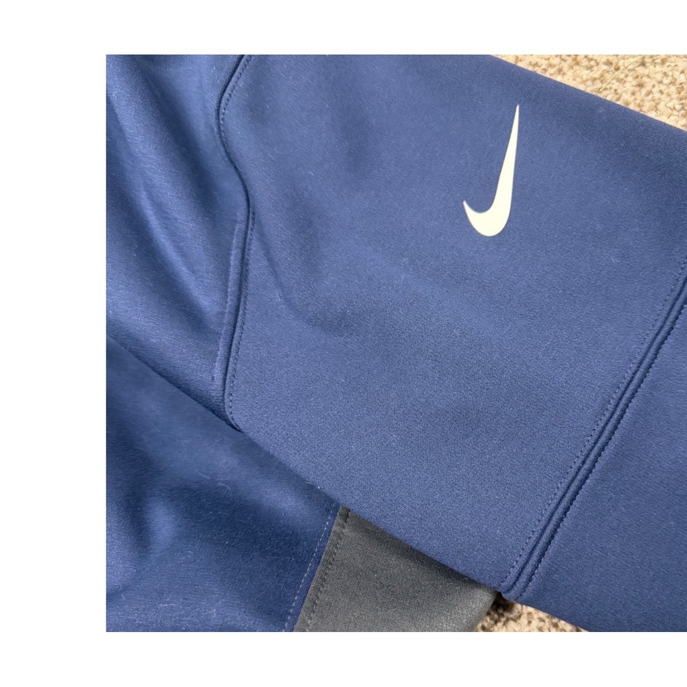 Nike NFL Dallas Cowboys Dri-FIT Hoodie Mens XL Navy Grey Colorblock Sweatshirt - Picture 8 of 9